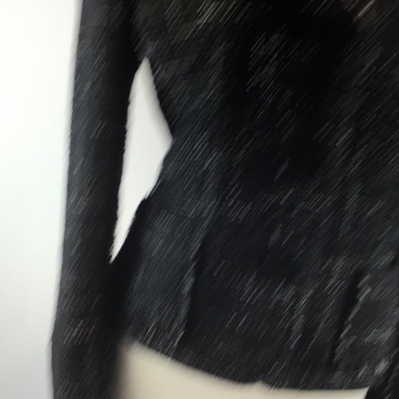 Ann Taylor black and white tweed wool blend blazer fringe edged blazer size 6 - Picture 6 of 14